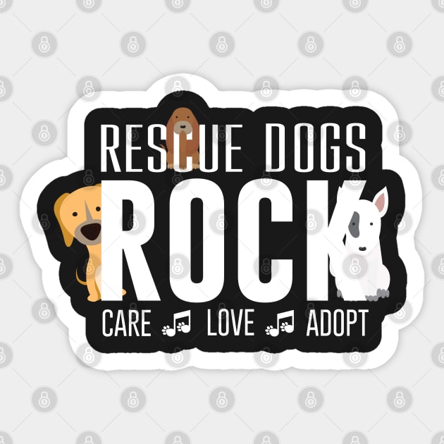 Rescue Dogs Rock Sticker by mstory